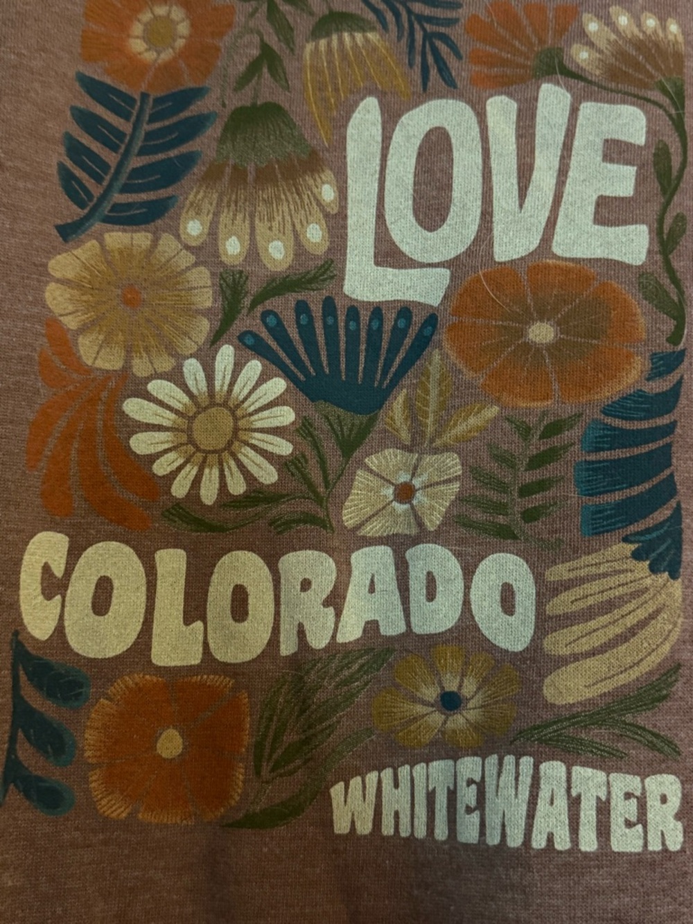 Love Colorado Floral Graphic Sweatshirt - Rust
